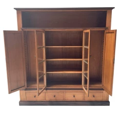 Art Deco Modernist Four-Door Bookcase, 1920s